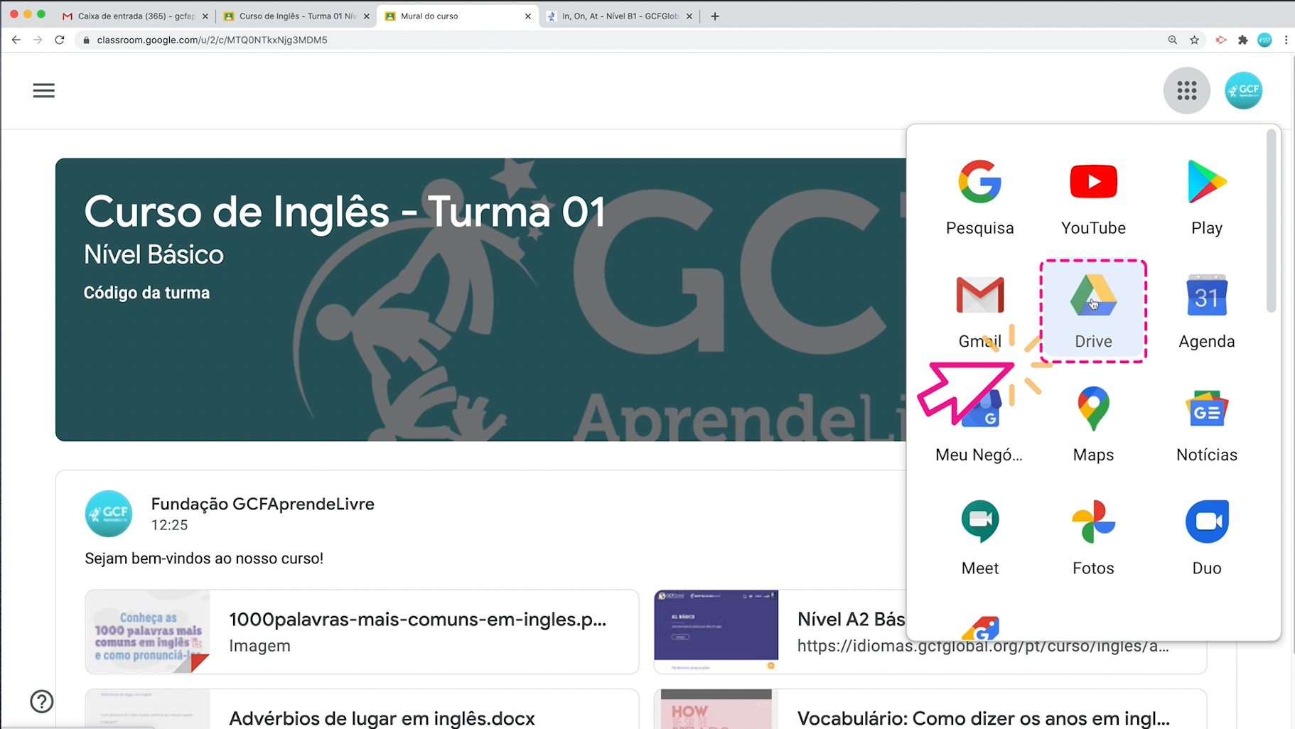 Para que serve o Google Sala de Aula - Google Drive